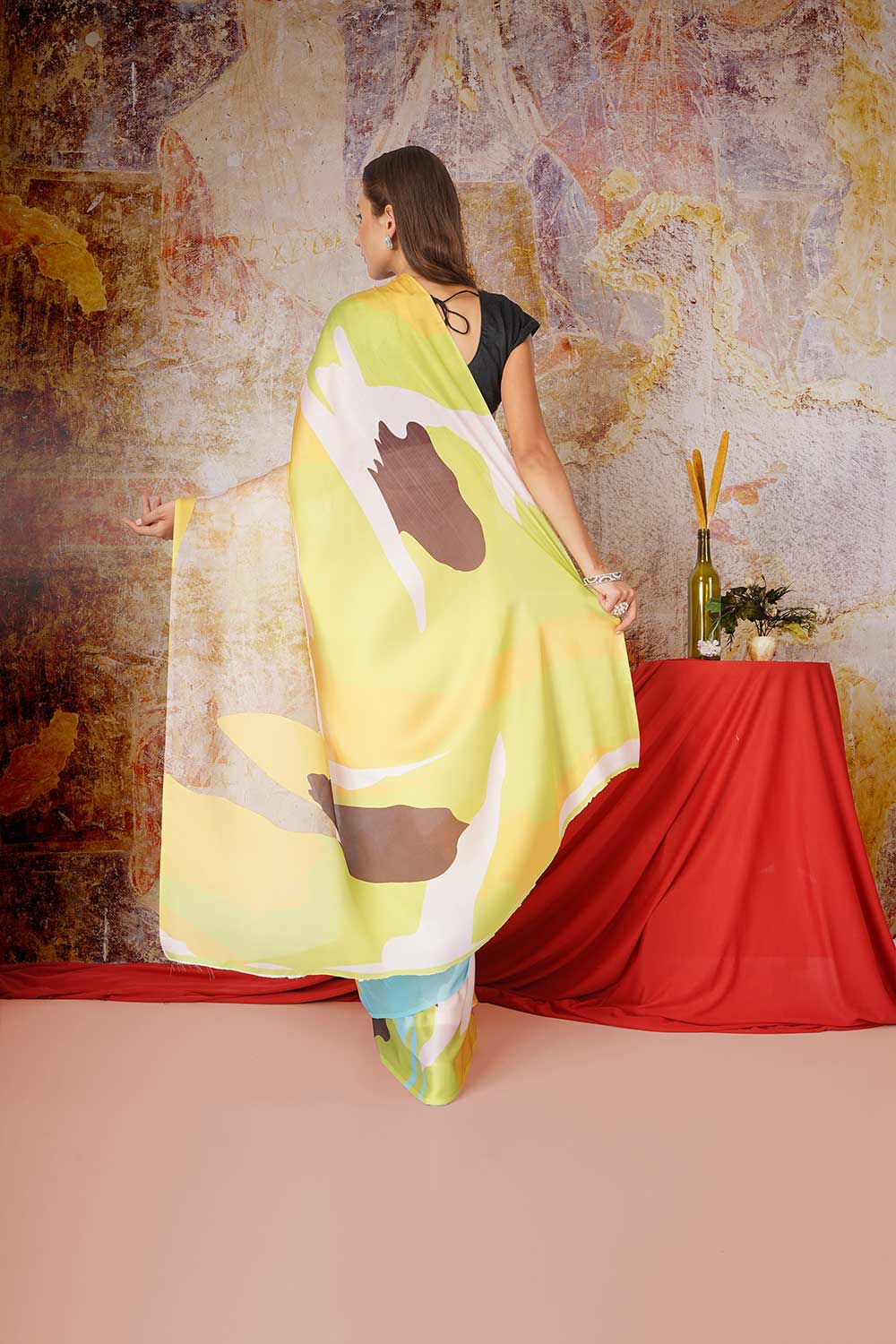 Kalindi - Satin Georgette Saree