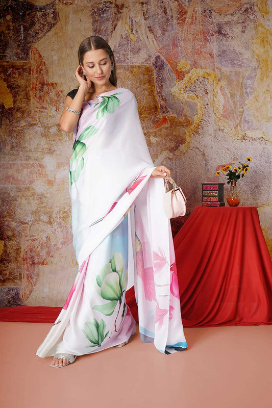 Ruhani | Satin Georgette Saree