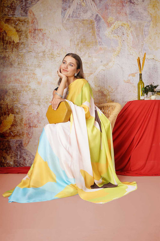 Kalindi - Satin Georgette Saree