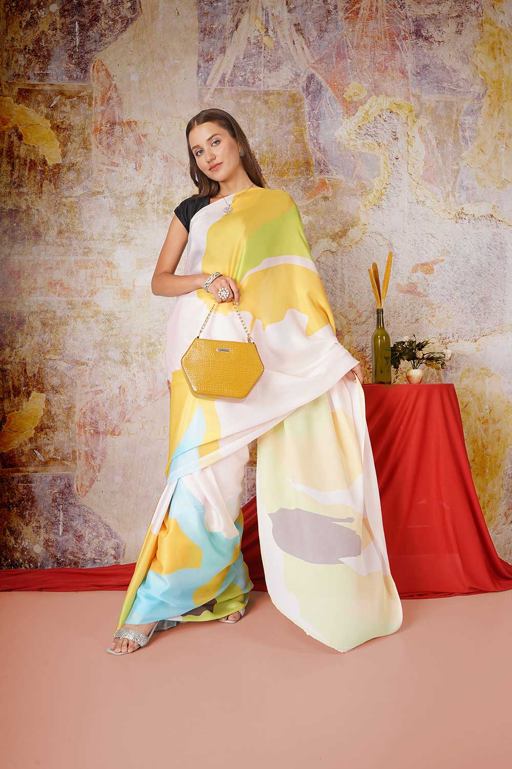 Kalindi - Satin Georgette Saree