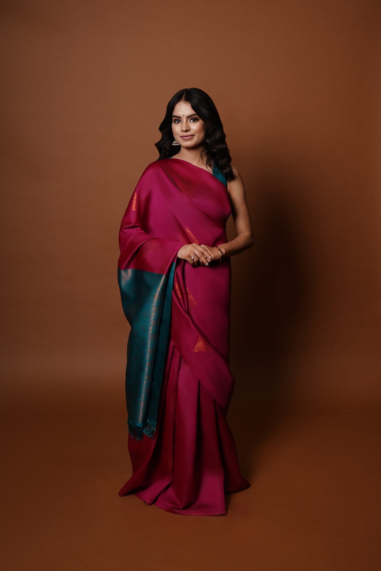 Sitara I Banarasi Silk Saree I Hot Pink