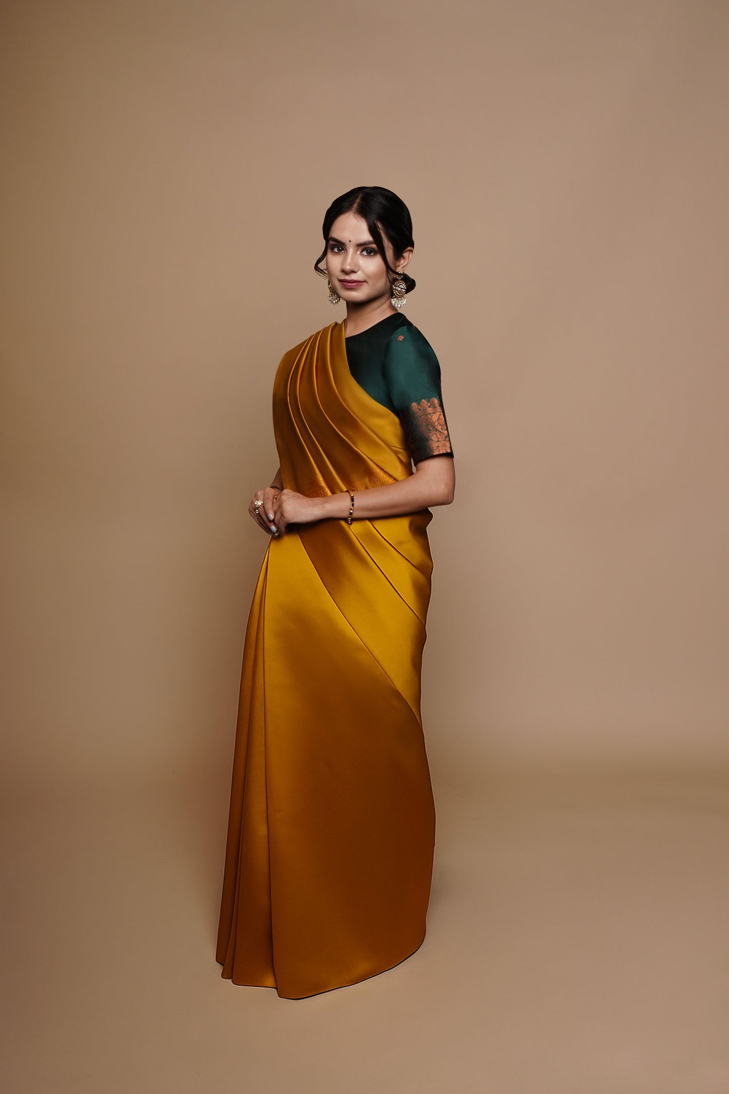 Yamika I Banarasi Silk Saree I Mustard Yellow