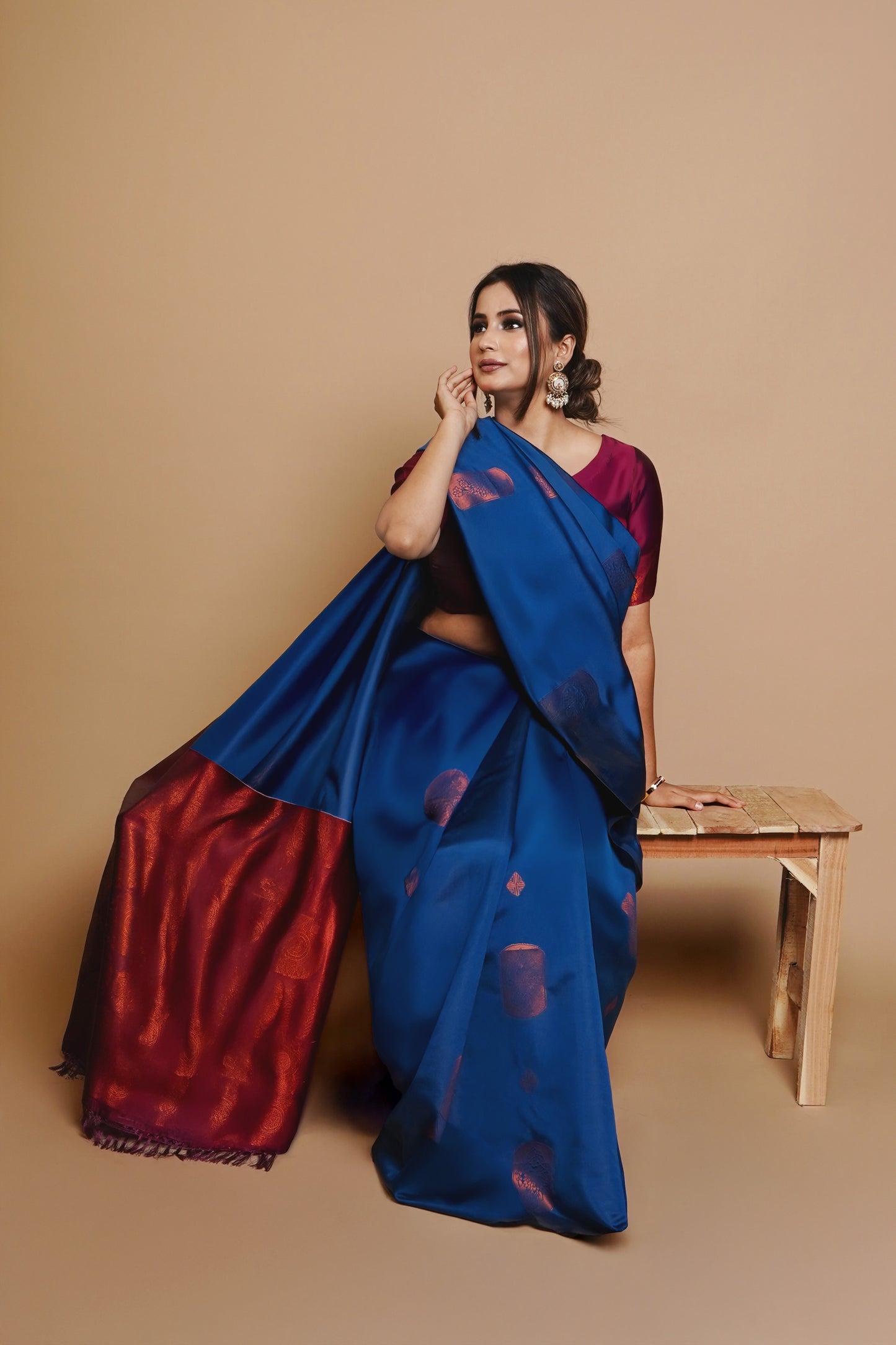 Kavya I Banarasi Silk Saree I Royal Blue