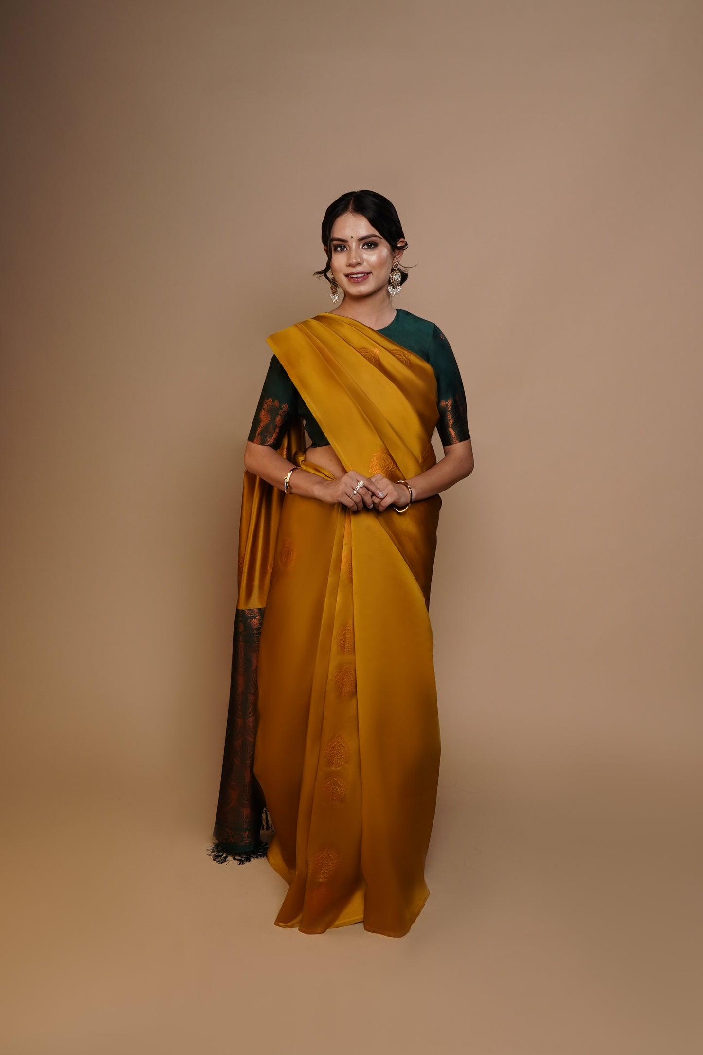Yamika I Banarasi Silk Saree I Mustard Yellow