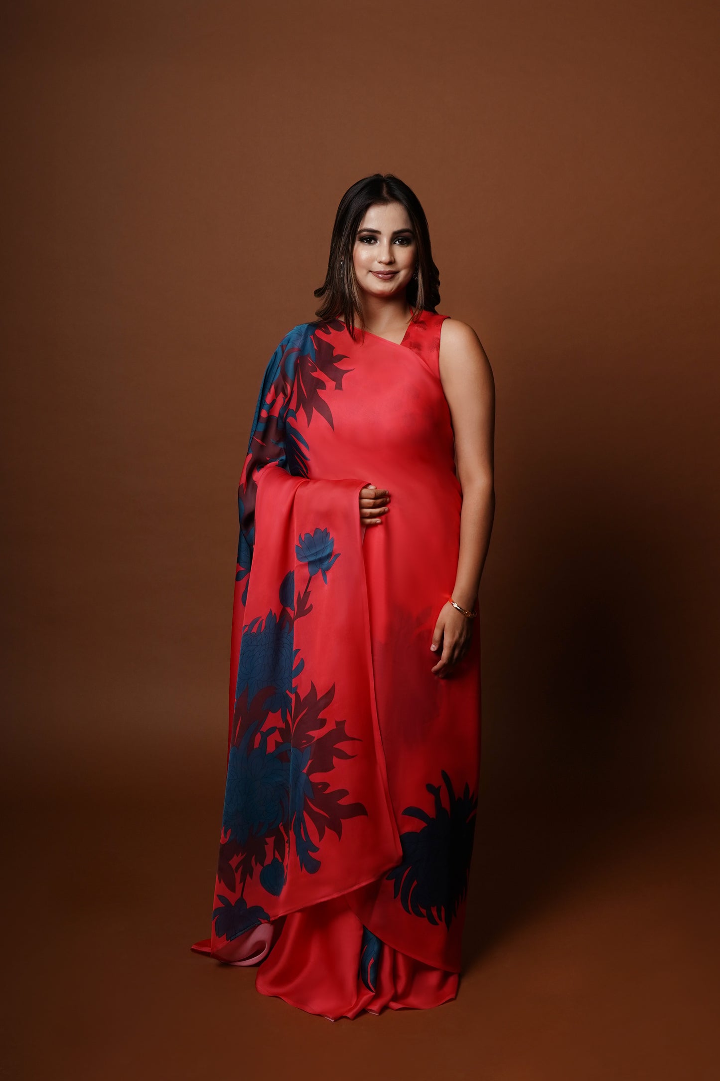 Anvitha | Satin Georgette Saree