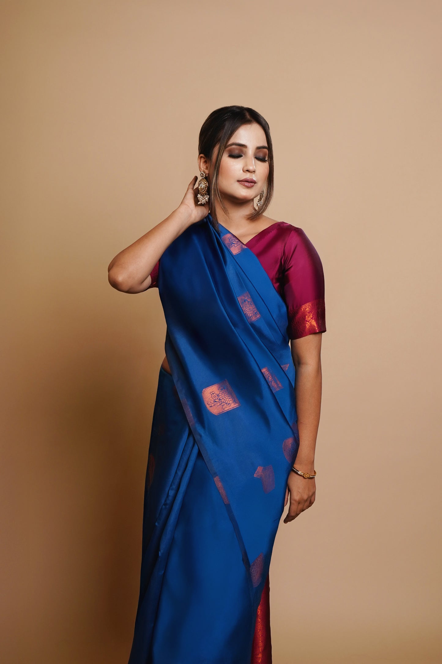 Kavya I Banarasi Silk Saree I Royal Blue