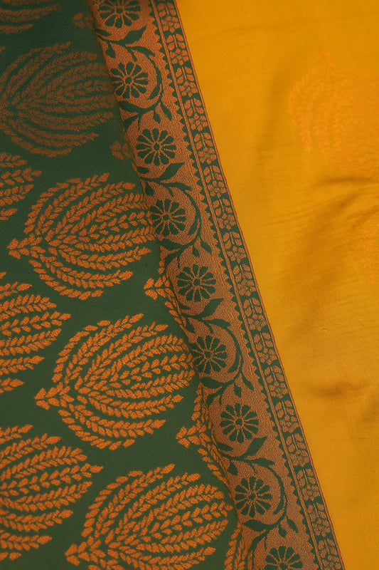 Yamika I Banarasi Silk Saree I Mustard Yellow
