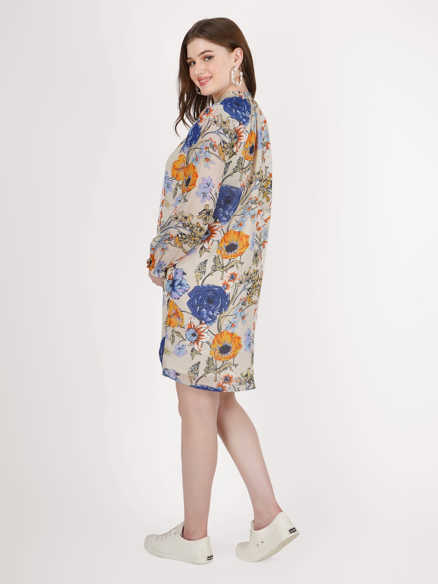 Bella Beige Moss Crepe Dress