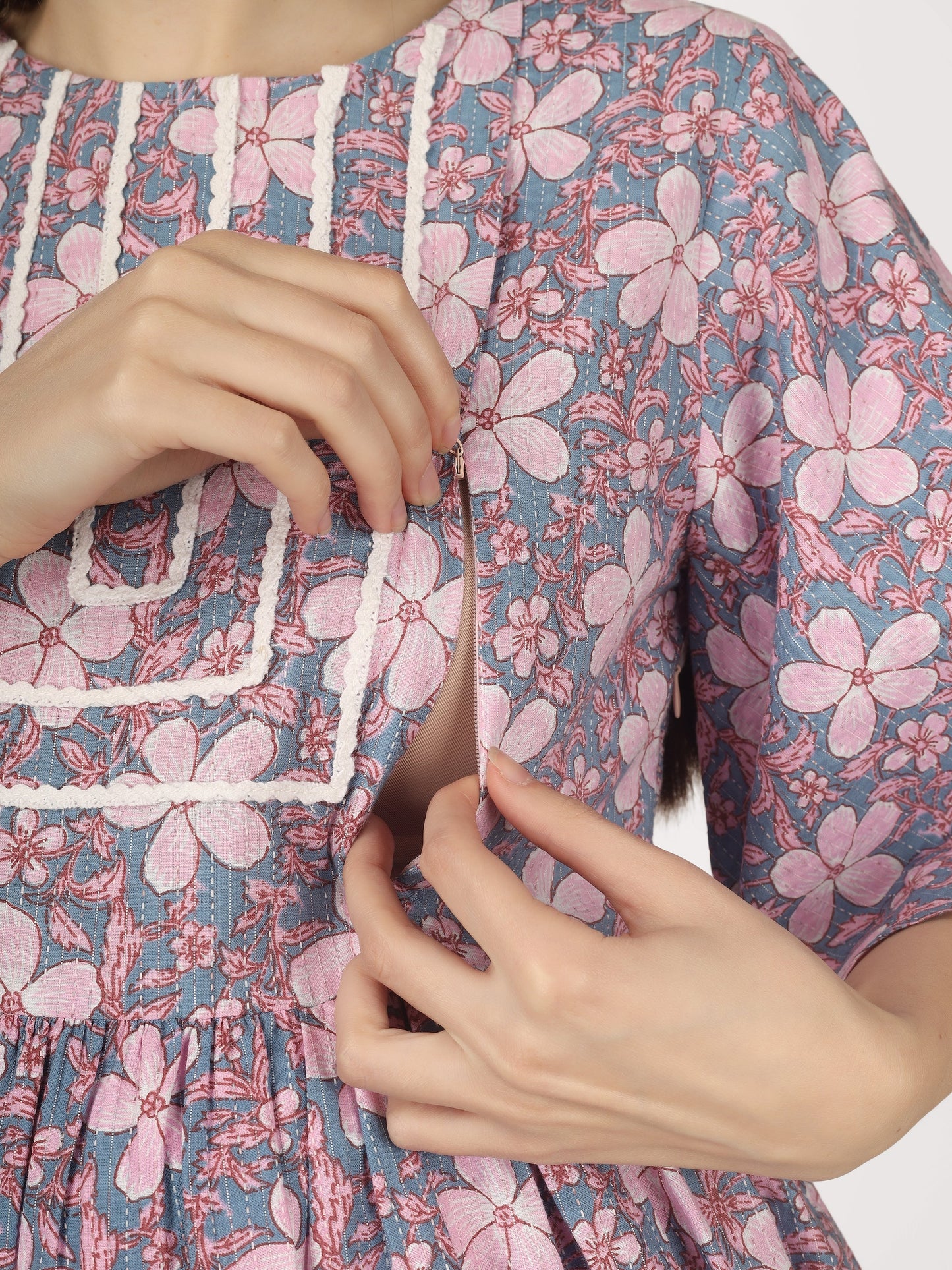 First Love Lilac - Cotton Maternity Dress