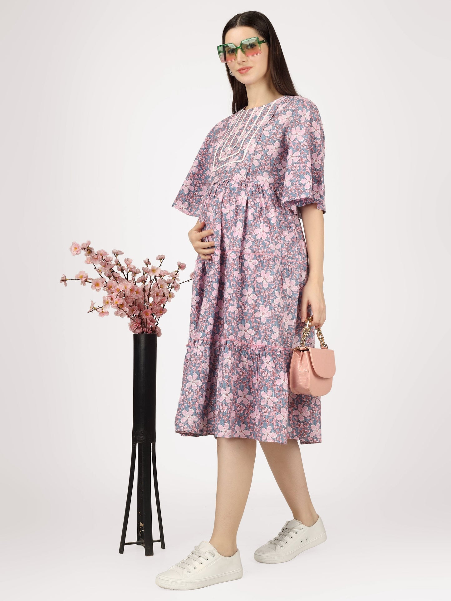 First Love Lilac - Cotton Maternity Dress