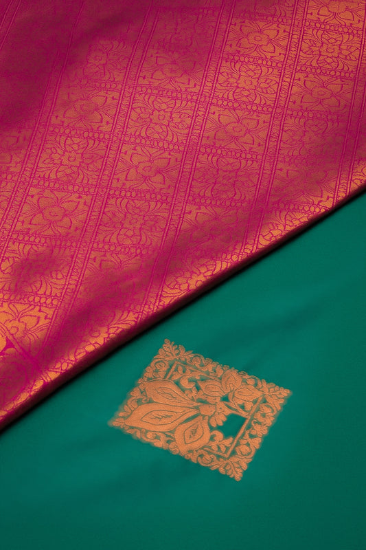 Lavanya I Banarasi Silk Saree I Dark Green