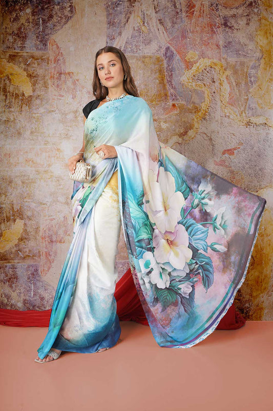 Avni  | Satin Georgette Saree