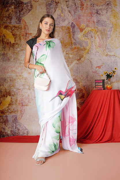 Ruhani | Satin Georgette Saree