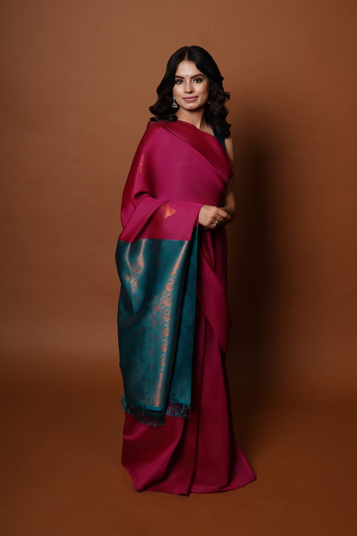 Sitara I Banarasi Silk Saree I Hot Pink
