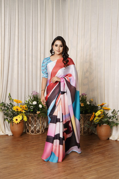 Saanvi | Satin Georgette Saree