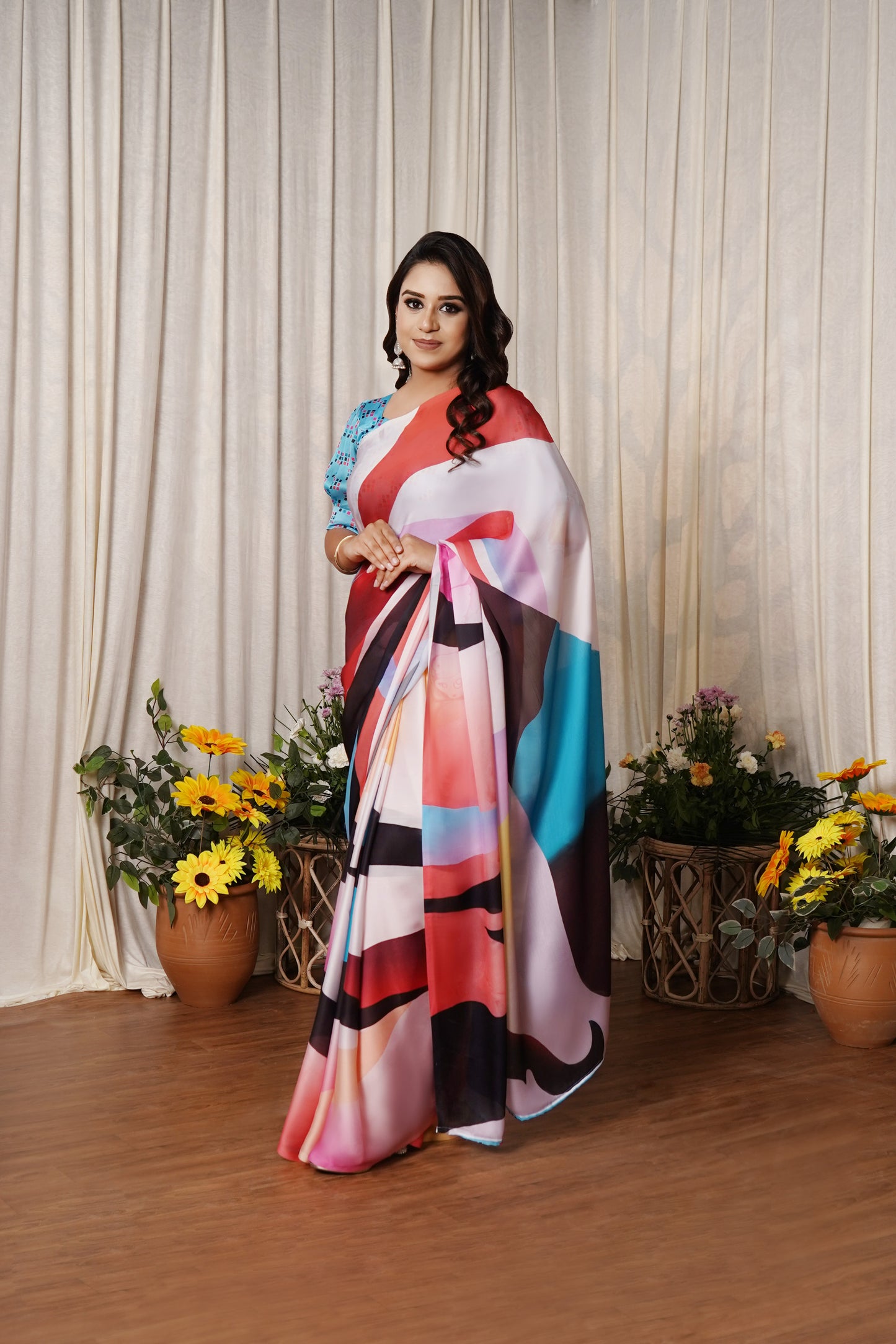 Saanvi | Satin Georgette Saree