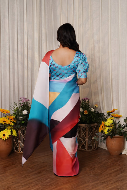 Saanvi | Satin Georgette Saree