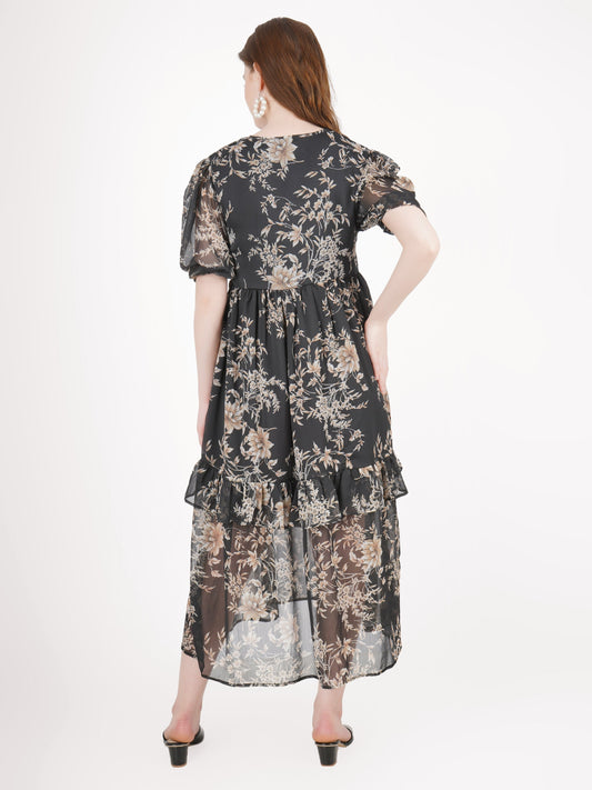 Black Chiffon Maternity dress