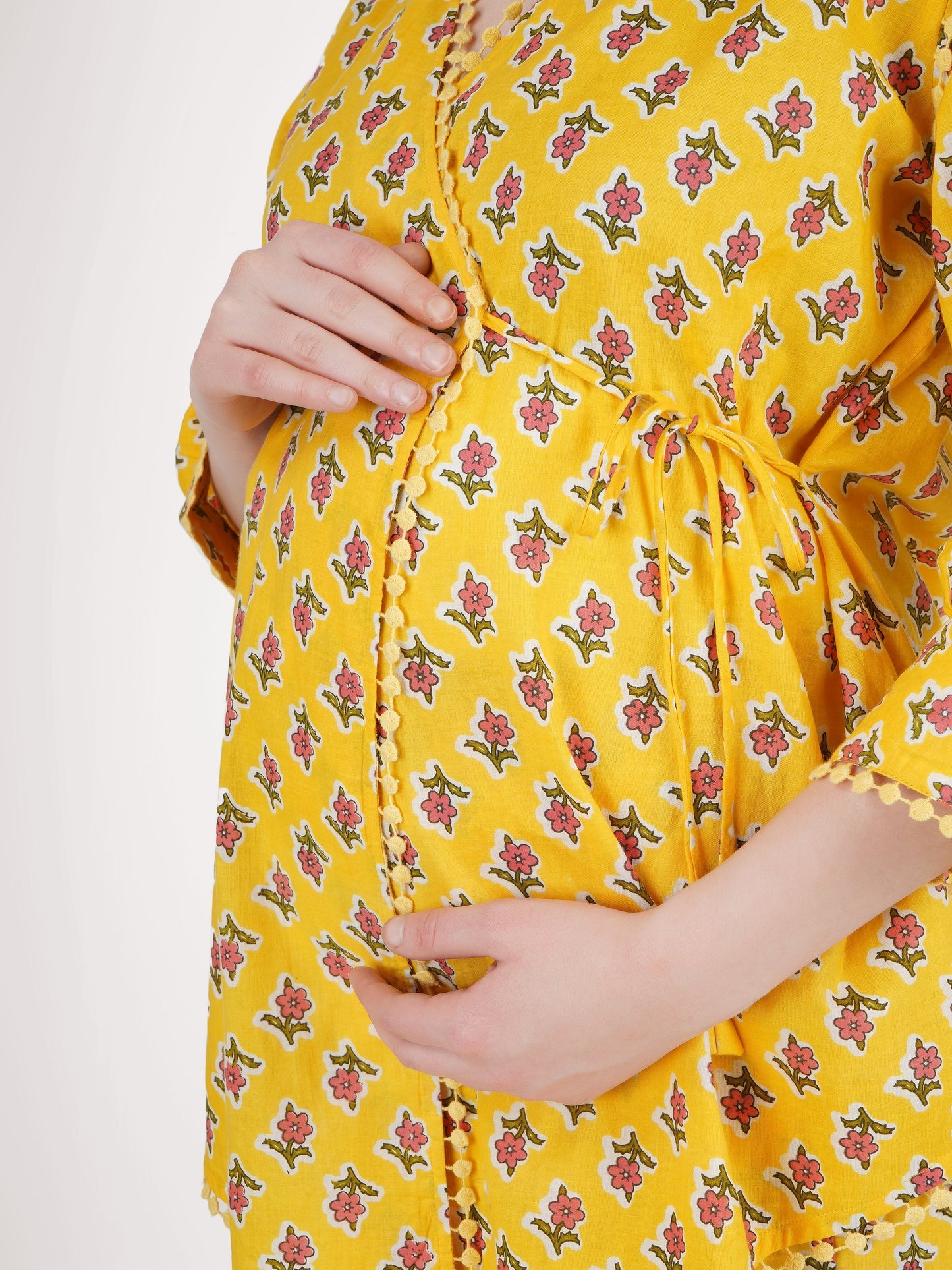 Ladua Peela Yellow Side Knot Coord Set