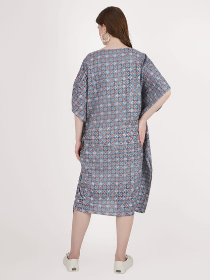 Jacha Bacha Blue Kaftan Maternity Dress