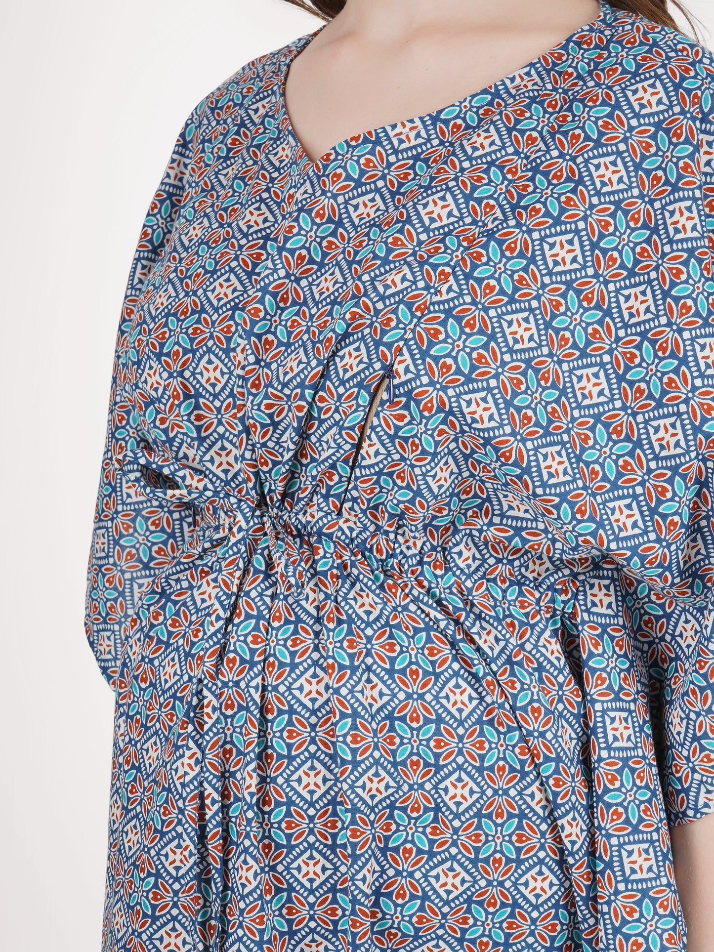 Jacha Bacha Blue Kaftan Maternity Dress