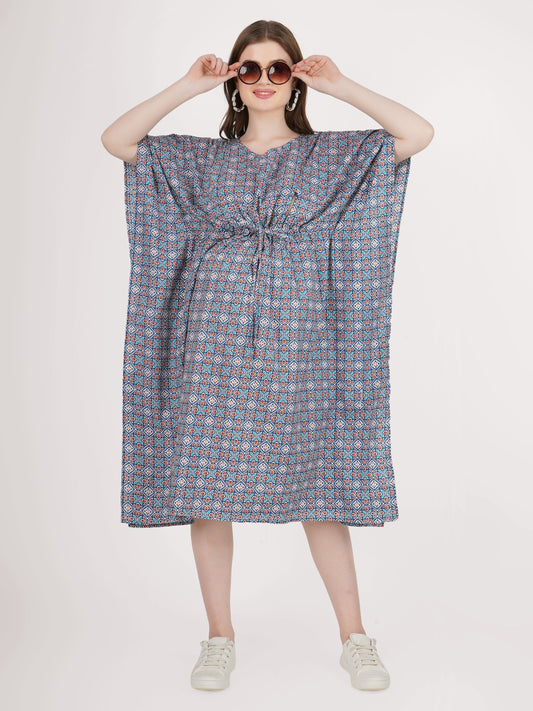 Jacha Bacha Blue Kaftan Maternity Dress