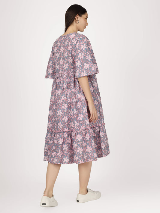 First Love Lilac  - Cotton Maternity Dress