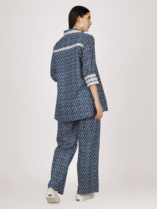 Sky & See Blue Cotton Co-Ord Set